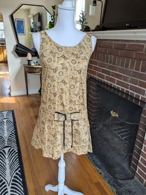 1960s Mary Quant's Ginger Group Paisley Drop Waist Mini Dress